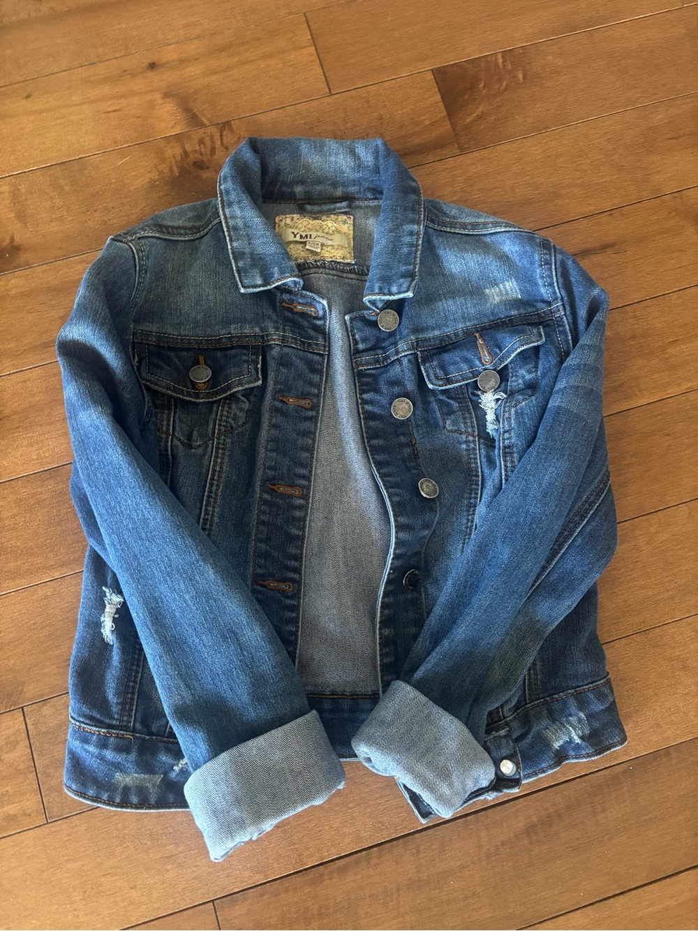 Eclipse Blue Cropped Denim Jean Jacket
